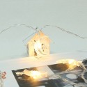 1.5 Meters 10 LEDs Moon &amp; Stars Fairy String Light 2 * AA B-attery Powered Cell Opertaed Flexible Bendable Foldable Design W