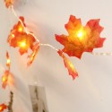 4.92ft 10LEDs Christmas Fairy String Lights Halloween Maple Leaf Shaped Decorative Hanging Lights