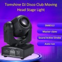 Tomshine AC 100-240V 30W Mini Moving Heads Stage Light 8 Gobos &amp; Totally 15 Colors