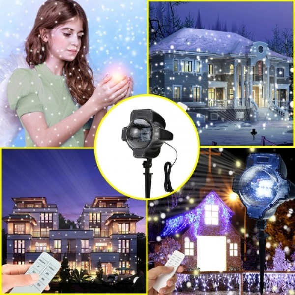 Tomshine IP44 Water-resistance LED Snowflake Projector Timing Light