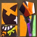 Hot Halloween Candy Bag Candy Fabric Felt Storage Basket Pumpkin Cat Gift Basket Kids Trick or Treat Handbag Decor Prop