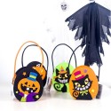 Hot Halloween Candy Bag Candy Fabric Felt Storage Basket Pumpkin Cat Gift Basket Kids Trick or Treat Handbag Decor Prop