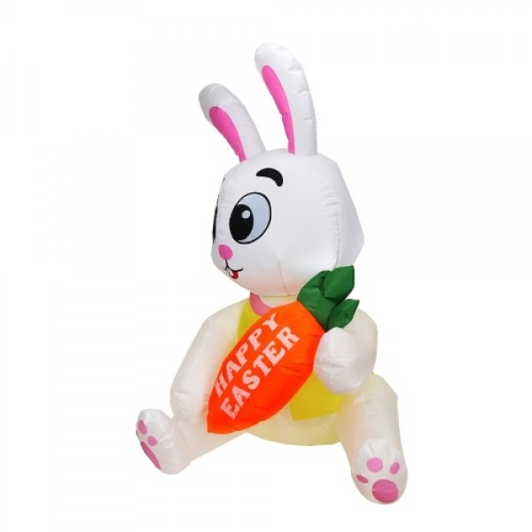 5.24FT LED Easter Waving Rabbit Inflatable