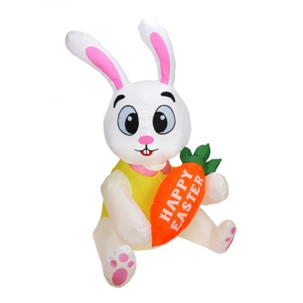 5.24FT LED Easter Waving Rabbit Inflatable