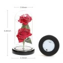 Artificial Rose in Glass Dome with Gift Box with LED Lights