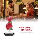 Artificial Rose in Glass Dome with Gift Box with LED Lights