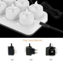 12 pcs Rechargeable LED Flameless Tealight Candles Lights