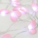 Heart Purple Peach String Light Batter-y Powered Operated Twistable Bendable Foldable IP44 Water Resistance for Christmas Xmas F