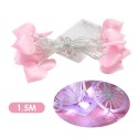 Heart Purple Peach String Light Batter-y Powered Operated Twistable Bendable Foldable IP44 Water Resistance for Christmas Xmas F