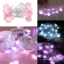 Heart Purple Peach String Light Batter-y Powered Operated Twistable Bendable Foldable IP44 Water Resistance for Christmas Xmas F