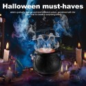 Mist Maker with Pot,12 LED Fogger Water Fountain Pond Fog Machine Atomizer Air Humidifier