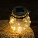 Outdoor Solar Hanging Light Crack Glass Ball Solar Hanging Light Lamp Fairy Light Landscape Patio Garden Jar Solar Light 1Pcs