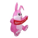 4.92FT LED Easter Waving Rabbit Inflatable Lighted Easter Inflatable