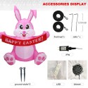 4.92FT LED Easter Waving Rabbit Inflatable Lighted Easter Inflatable