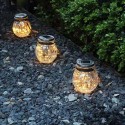 Outdoor Solar Hanging Light Crack Glass Ball Solar Hanging Light Lamp Fairy Light Landscape Patio Garden Jar Solar Light 1Pcs