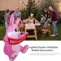 4.92FT LED Easter Waving Rabbit Inflatable Lighted Easter Inflatable