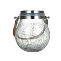 Outdoor Solar Hanging Light Crack Glass Ball Solar Hanging Light Lamp Fairy Light Landscape Patio Garden Jar Solar Light 1Pcs