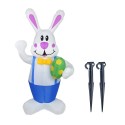 6.23FT LED Easter Waving Rabbit Inflatable Lighted Easter Inflatable