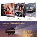 LED Christmas Projector Light 12 Patterns RF Remote Control 3-15 m Projection Distance