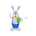 6.23FT LED Easter Waving Rabbit Inflatable Lighted Easter Inflatable