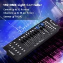 DMX512 Light Controller Console Panel 192CH Programming Function Sound Activated with LED Screen Antenna