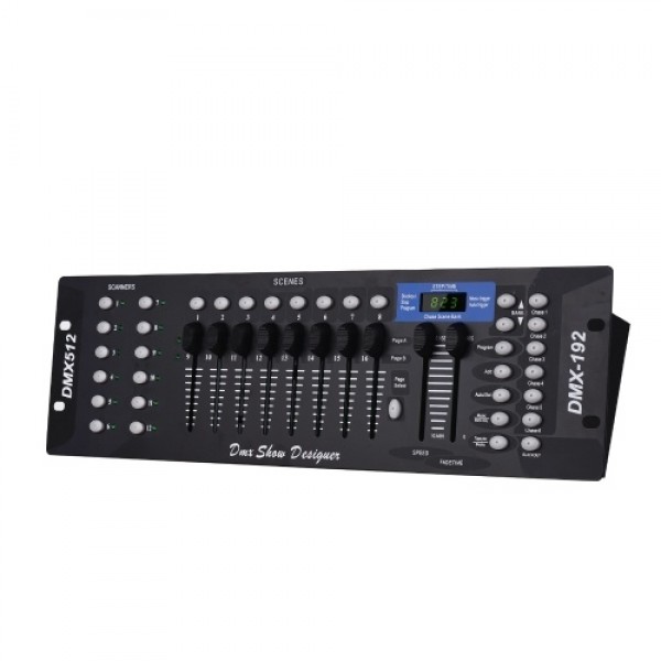 DMX512 Light Controller Console Panel 192CH Programming Function Sound Activated with LED Screen Antenna