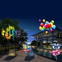 2 in 1 Projector Light Remote Control 10 Colors Water Wave 16 Slide Patterns for Halloween Christmas