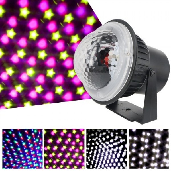 AC85V-240V 5W LEDs Mini Projector Light LEDs Snow Falling Snowflake Stage Lamp