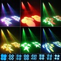 120W LEDs Moving-heads Stage Light 9/15CH 8 Patterns and 16 Colors DMX512 Sound-activated Gobos Spotlight