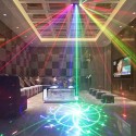 Laser Party Light 9 Eyes LED Stage Lighting LED Strobe Light Sound Activated Remote Control for Party KTV DJ Disco Wedding