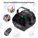 ammoon LED Bubble Machine Projector Sound Activated with U-shape Handle Remote Control for Stage Wedding Decoration