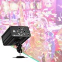 Muslady Stage Aurora Strobe Light 128 Combinations 8 Holes RGBW Sound Activated