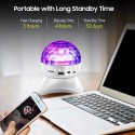 muslady Wireless BT Music Speaker Colorful LED Crystal Rotating Ball Light