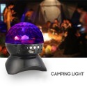 muslady Wireless BT Music Speaker Colorful LED Crystal Rotating Ball Light