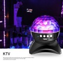 muslady Wireless BT Music Speaker Colorful LED Crystal Rotating Ball Light