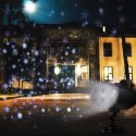 9W LED Snowfall Light Rotatable White Snowflake Projector