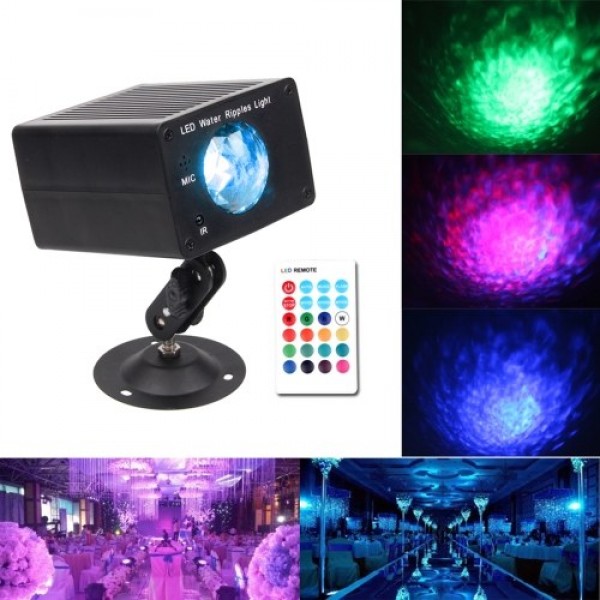 Water Ripples Light LED Stage Party Light Water Wave Strobe Lights for Party Home Karaoke Wedding Club Bar Disco DJ