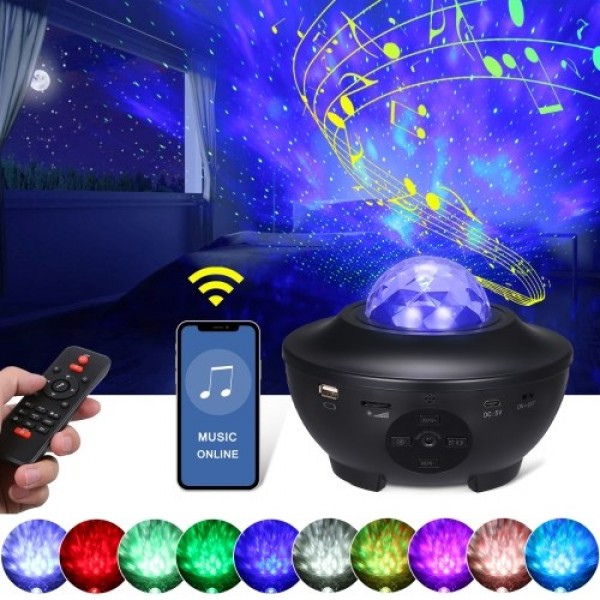 Tomshine Starry Projector Light with Remote Control Adjustable 21 Lighting Modes