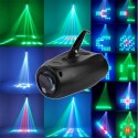 LED Pattern Stage Light Lamp RGBW 64pcs LEDs 2 Control Modes (Auto &amp; Sound) Projector Light for DJ Party Wedding Club Pub KT