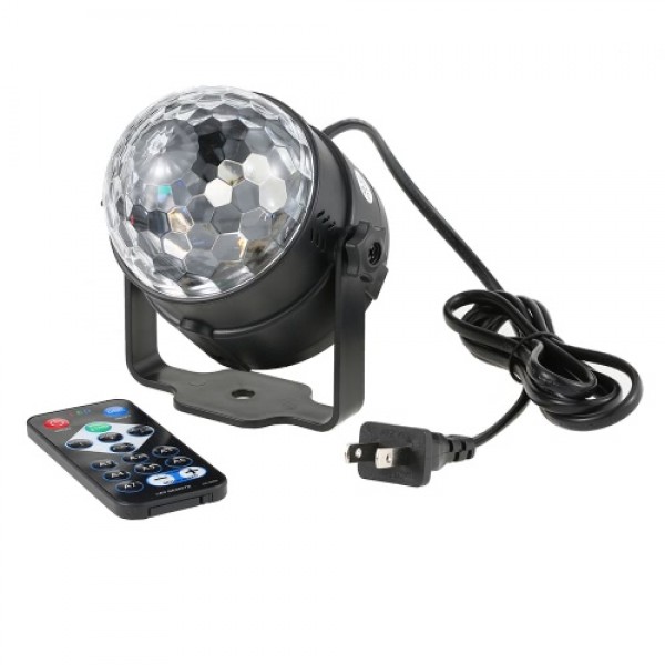 3W RGB Remote Control Mini LED Magic Ball Lamp Stage Effect Light for Disco KTV Club Bar Home Party