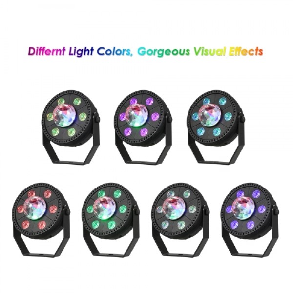 7W RGB Portable LED Magic Ball Light with Par Lamp