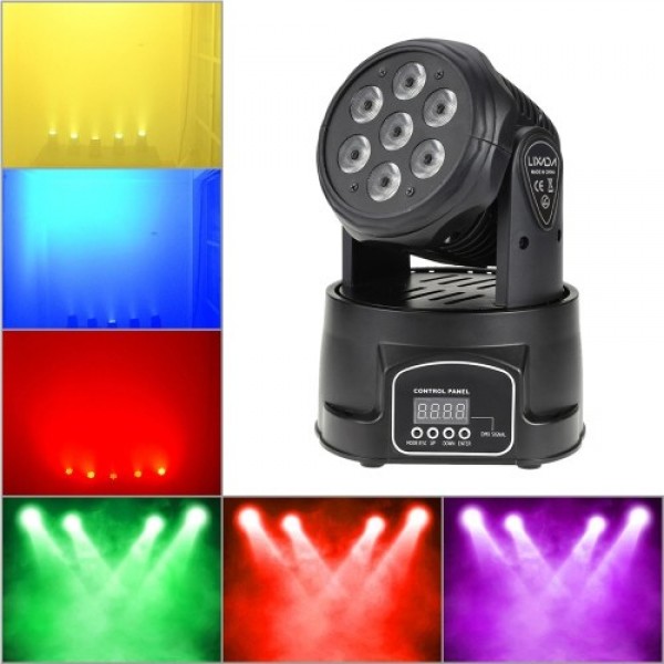 70W 7 LEDs RGBW 4 in 1 LED Stage Effect Moving Head Light