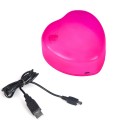 Mini Heart-shape LED Lamp Light Purple-light 3W Rose