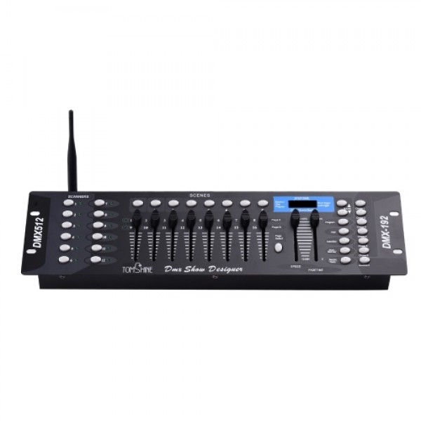 Wireless DMX512 Light Controller Console Panel 2.4G ISM 192CH Programming Function Sound Activated