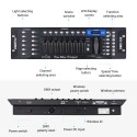 Wireless DMX512 Light Controller Console Panel 2.4G ISM 192CH Programming Function Sound Activated