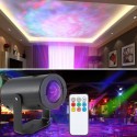 9W RGBW Water Wave Ripple Effect LED Stage Light with IR Remote