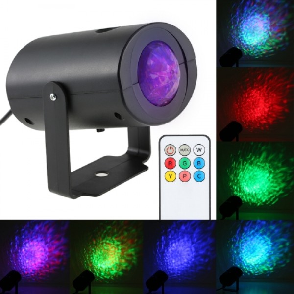 9W RGBW Water Wave Ripple Effect LED Stage Light with IR Remote