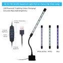 DC 5V 7W 18 LED Aquarium Light Fish Jar Clamp USB Powered Clip View Lamp