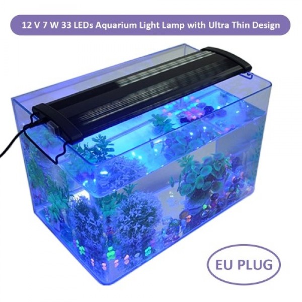 12 V  LEDs Aquarium Light Lamp Ultra Thin Design Dual Lighting Effects Adjustable Bracket for Fish Plant Growth