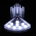 USB Aquarium LED Fan-shaped Clamp Lamp with 8pcs High Light SMD5730 LEDs Fish Tank White Light